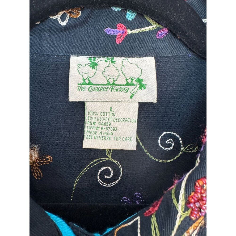 Quacker Factory Woman's Embroidered Jacket. Large - Picture 3 of 5